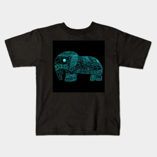 blue parrot elephant ecopop Kids T-Shirt